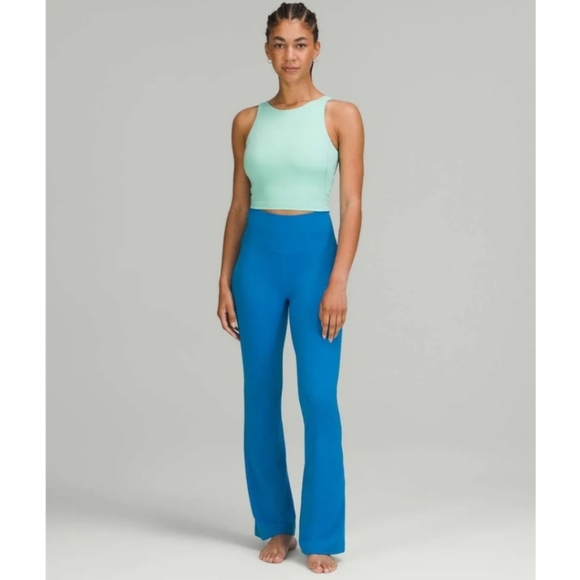 NEW Lululemon Groove Super-High-Rise Flared Pant Nulu - Blue - Picture 2 of 5